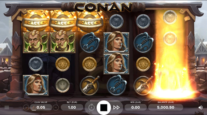 Conan Video Slot Screenshot